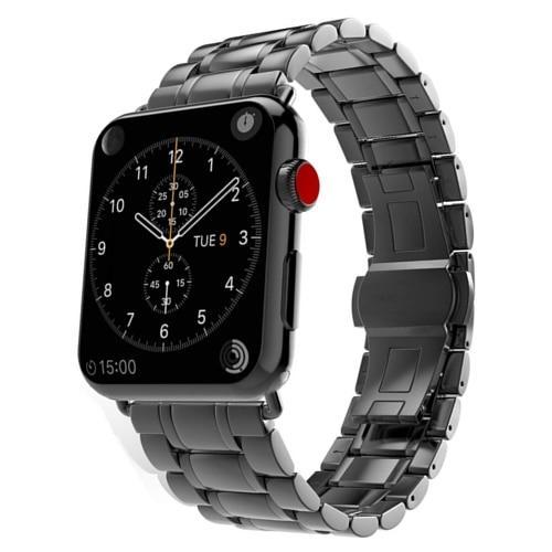 Exclusiva correa de lujo Apple metálica con incrustaciones de colores - ENGLA Chile ® Black / 42mm